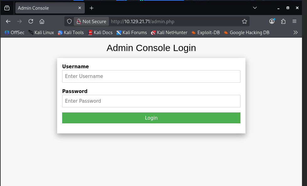 admin.php login page