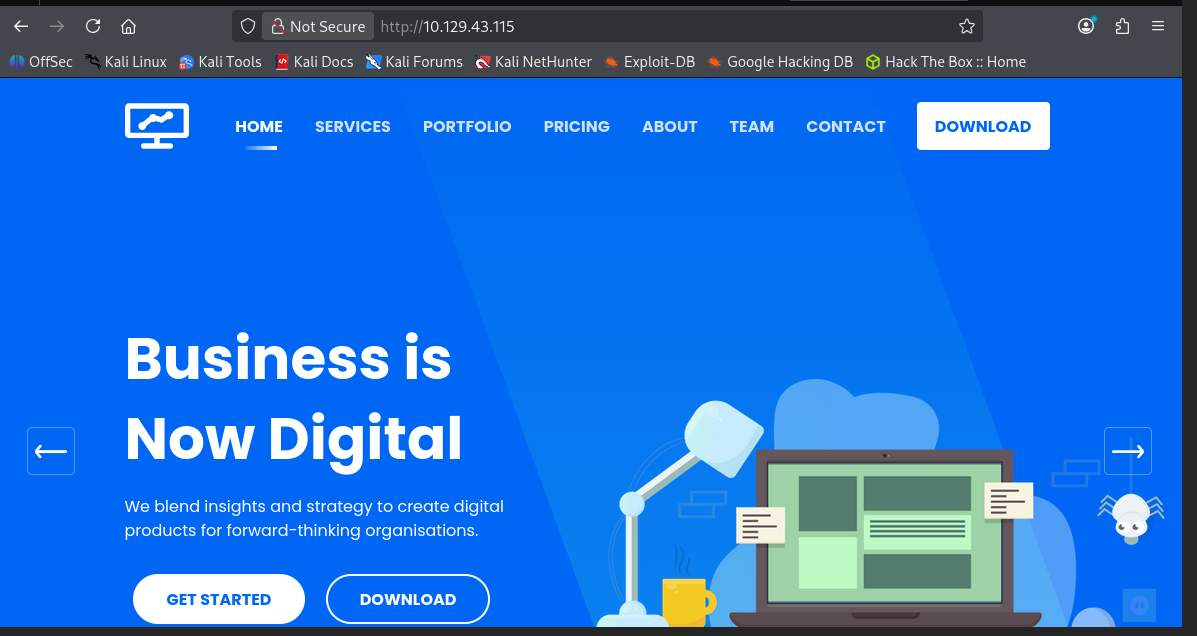 Crocodile brand webpage on port 80 with no obvious login link
