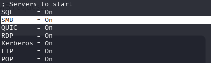 Responder.conf with SMB = On