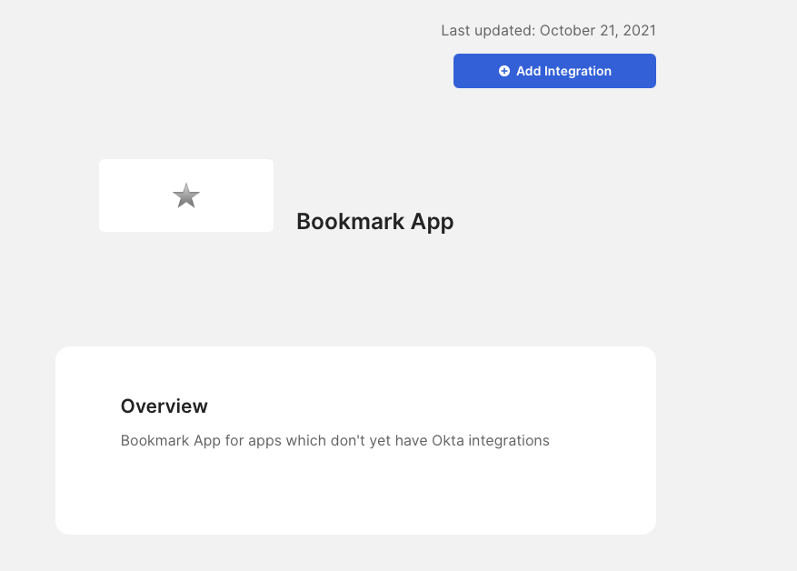 Bookmark app in catalog