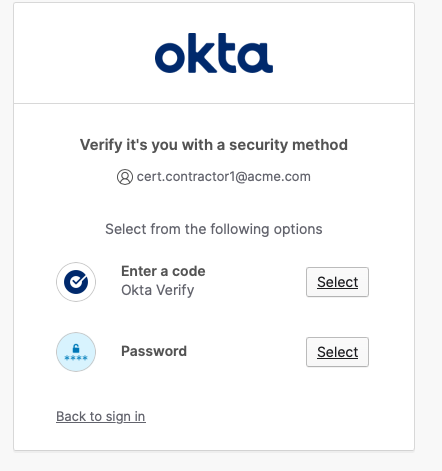 MFA user login — additional verification required